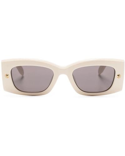 Alexander McQueen Stud-detailing Rectangle-frame Sunglasses - Pink