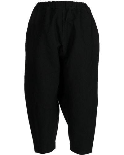 Comme des Garçons Cropped Tapered Trousers - Black