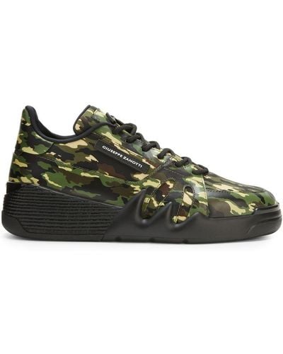 Giuseppe Zanotti Talon Camouflage Low-top Sneakers - Green