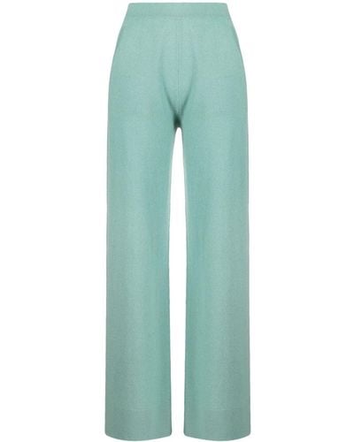 Allude Elasticated-waist Knitted Pants - Green