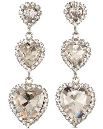 Jennifer Behr Hartley Crystal Embellished Drop Earrings - White