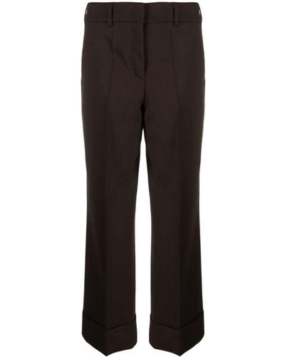 Incotex Cropped Pantalon - Zwart