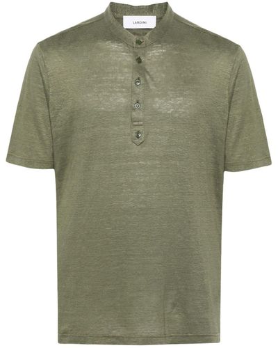 Lardini Camiseta con cuello alzado - Verde