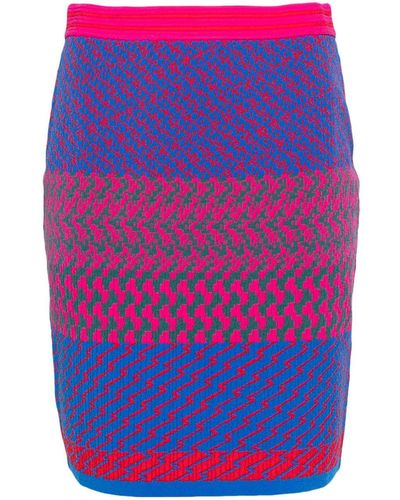 Diane von Furstenberg Viv Jacquard-knit Skirt - Blue