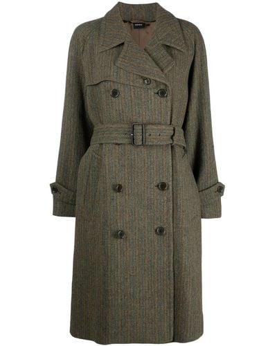Aspesi Shetland-wool trench coat - Grün