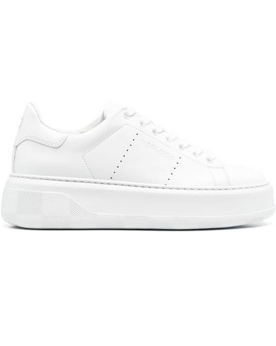 Woolrich Leather Cupsole Chunky Trainers - White
