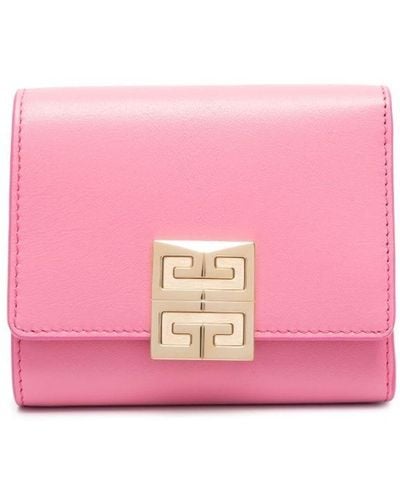 Givenchy 4g-plaque Leather Wallet - Pink