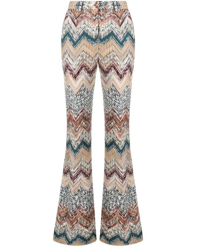 Missoni Pants With Zigzag Pattern - Gray