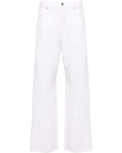 7 For All Mankind Tess High-waist Straight Trousers - White