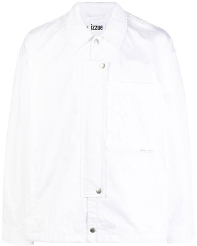Izzue Rear Graphic-print Shirt Jacket - White