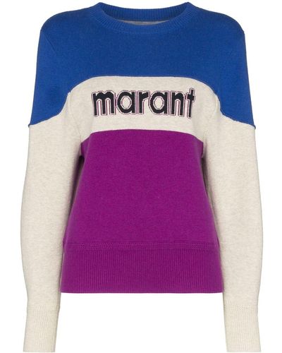 Isabel Marant Kedy カラーブロック セーター - ブルー