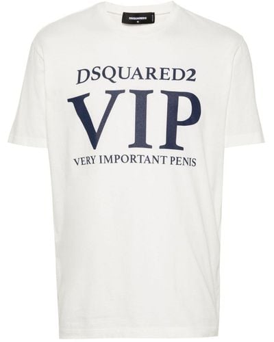 DSquared² Camiseta con logo estampado - Gris