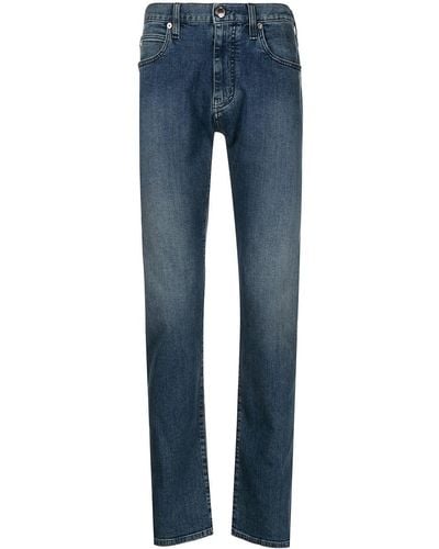 Emporio Armani Halbhohe Slim-Fit-Jeans - Blau