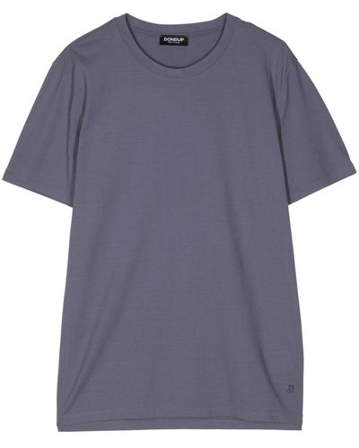 Dondup Round-neck Cotton T-shirt - Blue