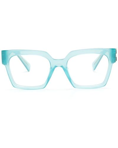Miu Miu スクエア眼鏡フレーム - ブルー