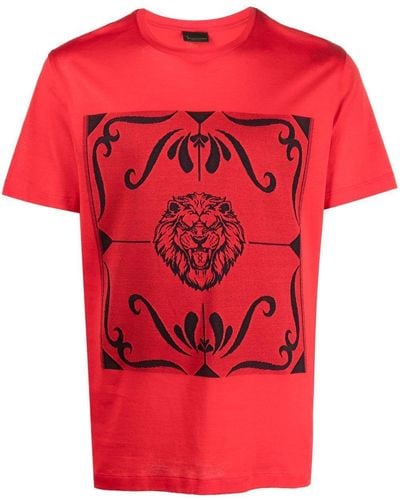 Billionaire T-shirt Met Grafische Print - Rood