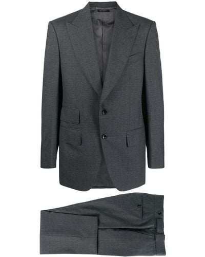 Tom Ford Single-breasted Wool Suit - Grey