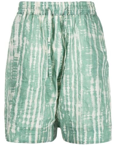 Toogood Striped Bermuda Shorts - Green
