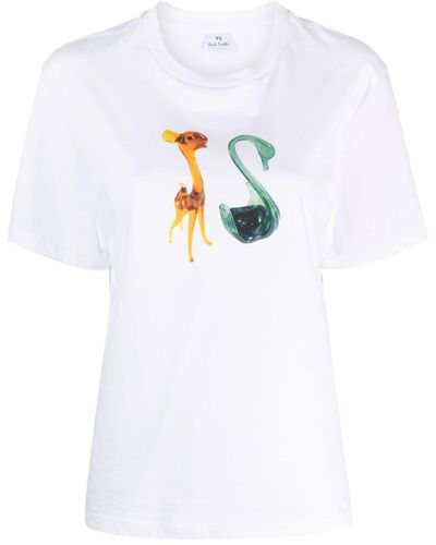 PS by Paul Smith T-shirt con stampa grafica - Bianco