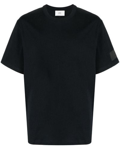 Ami Paris T-shirt Met Logopatch - Zwart
