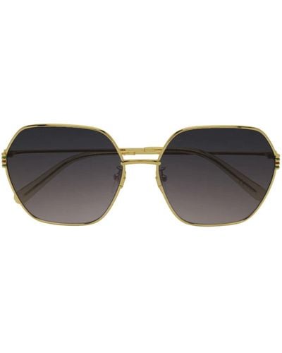 Gucci Geometric-frame Hexagonal Sunglasses - Blue