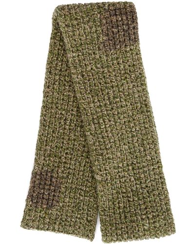 Maison Margiela Chunky-knit Wool-blend Scarf - Green