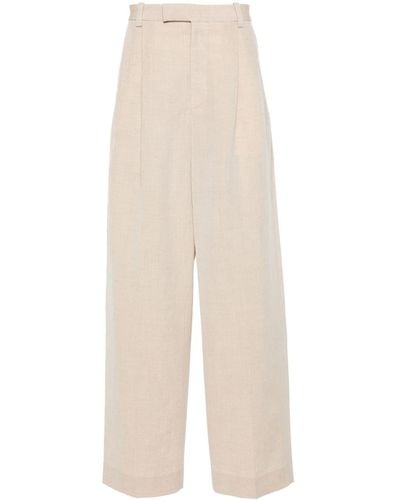 Jacquemus Pantalones Titolo ajustados - Blanco