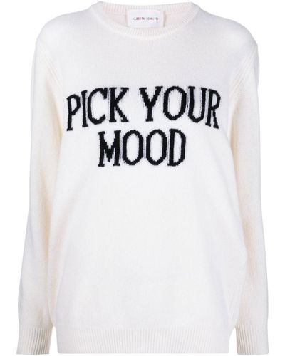 Alberta Ferretti Pick Your Mood Knit Sweater - White