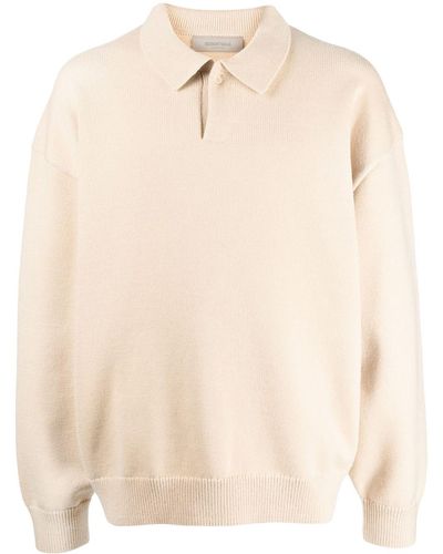 Fear Of God Long-sleeve Polo Top - Natural