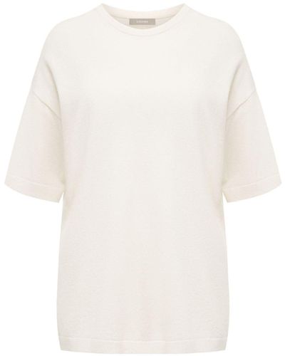 12 STOREEZ Crew-neck Knitted Top - White