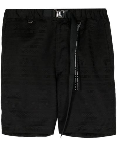 MASTERMIND WORLD Skull-print Cotton Shorts - Black
