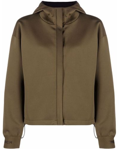 Woolrich Zip-front Hooded Bomber Jacket - Green