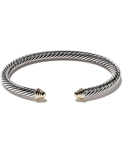 David Yurman 14kt Yellow Gold And Sterling Silver Cable Classics Bracelet - Metallic