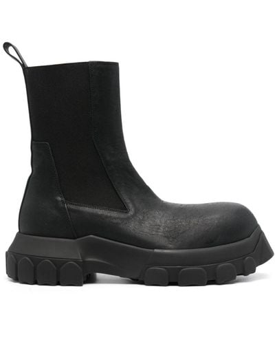 Rick Owens Beatle Bozo Tractor Leather Boots - Black