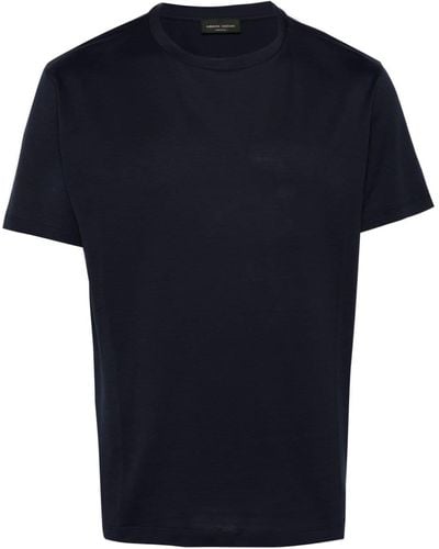 Roberto Collina Crew-neck Cotton T-shirt - Blue