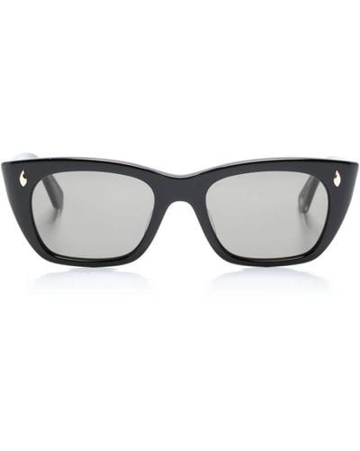 Garrett Leight Webster rectangle-frame sunglasses - Grau