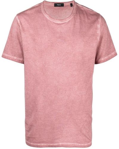 Theory Crewneck Cotton T-shirt - Pink