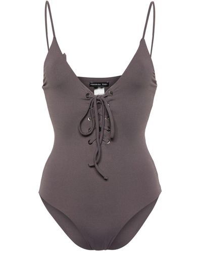 FEDERICA TOSI Lace-up Swimsuit - Brown