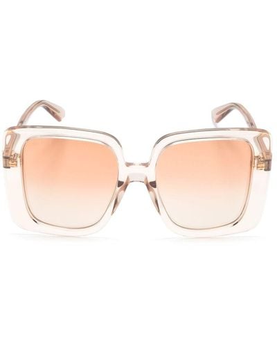 Gucci Sonnenbrille mit Oversized-Gestell - Pink