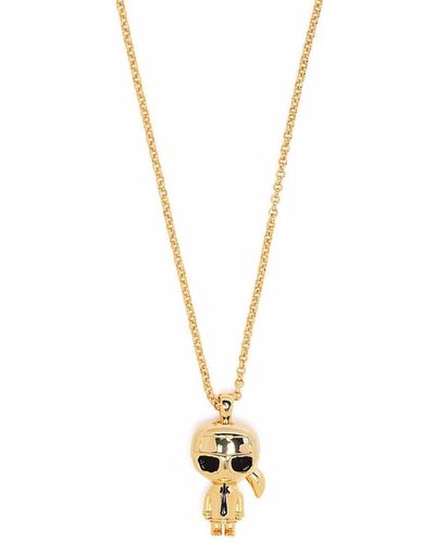 Karl Lagerfeld K/ikonik Karl Charm Necklace - Metallic