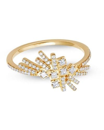 Astley Clarke Anello in oro giallo 14kt e diamanti - Bianco