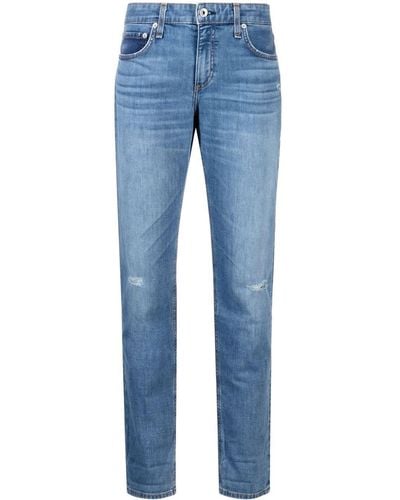 Rag & Bone Hermosa Mid-rise Slim-leg Jeans - Blue