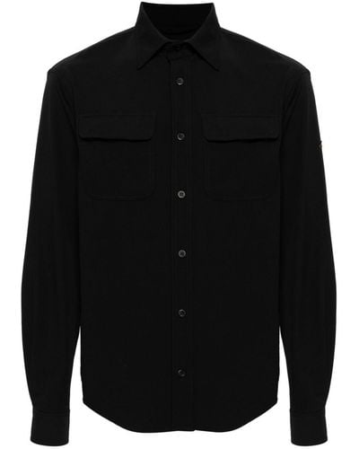 Paul & Shark Long-sleeve Flap-pocket Shirt - Black