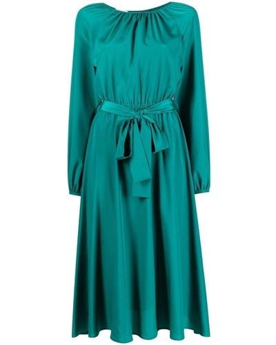 P.A.R.O.S.H. Palmer Belted Dress - Green