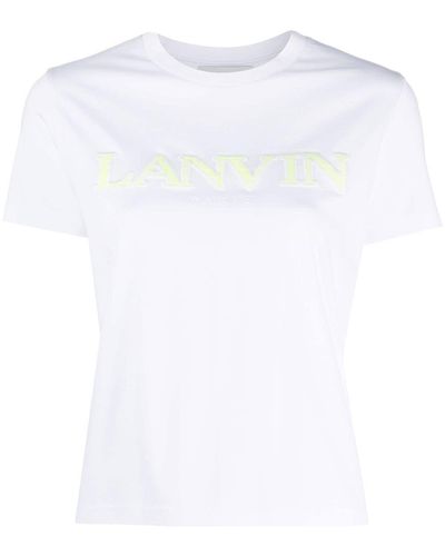 Lanvin Logo-lettering Cotton T-shirt - White