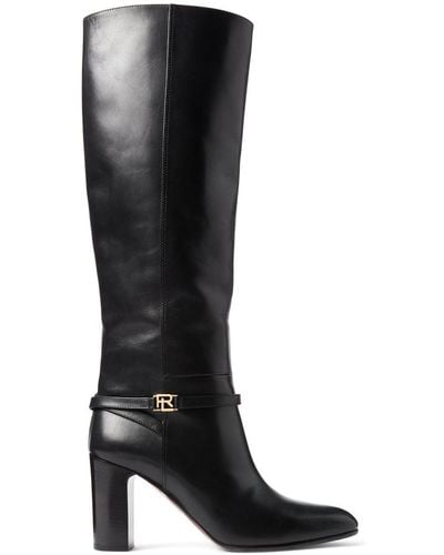 Ralph Lauren Collection Raygan 75mm Pointed-toe Boots - Black