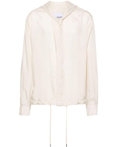 Costumein Otaru フーデッド シャツジャケット - ホワイト
