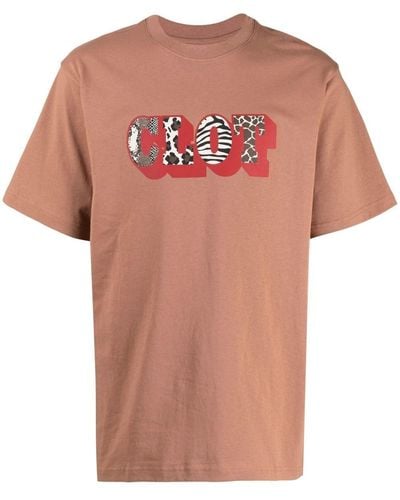 Clot Shadow Logoプリント Tシャツ - ピンク