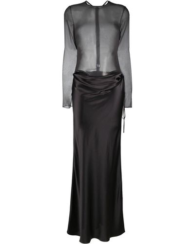 Christopher Esber Gray Silk Maxi Dress - Women's - Silk