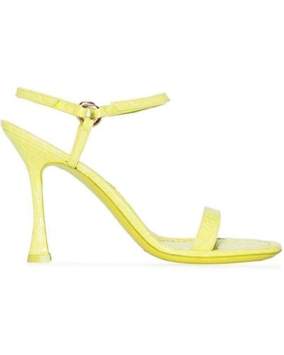 BY FAR Mia 100mm Sandals - Yellow